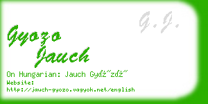 gyozo jauch business card